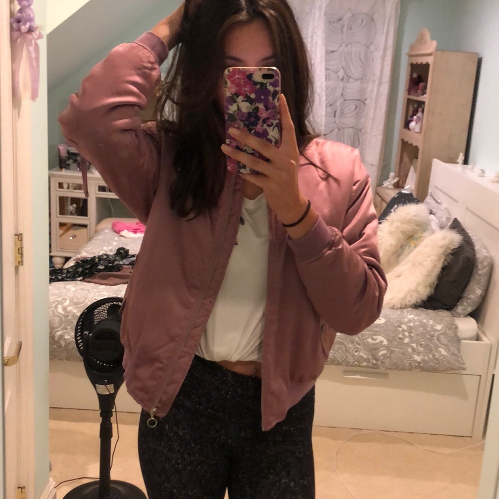 Kendall & Kylie pink bomber jacket